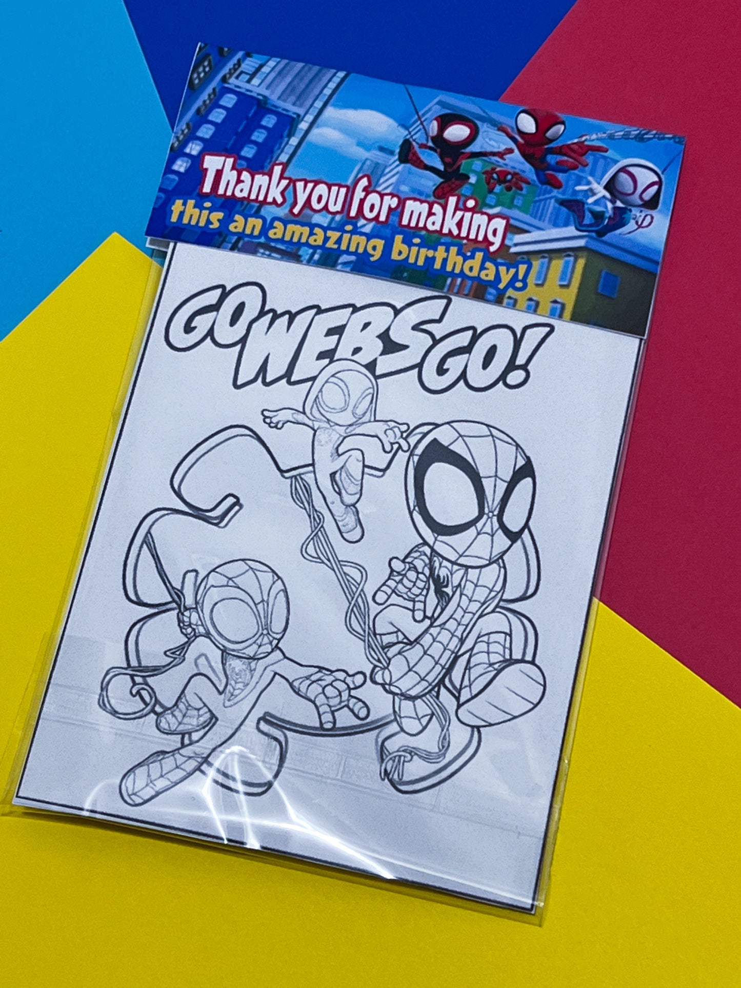 Spidey & His Amazing Friends Coloring Kits, Spidey Party Favors