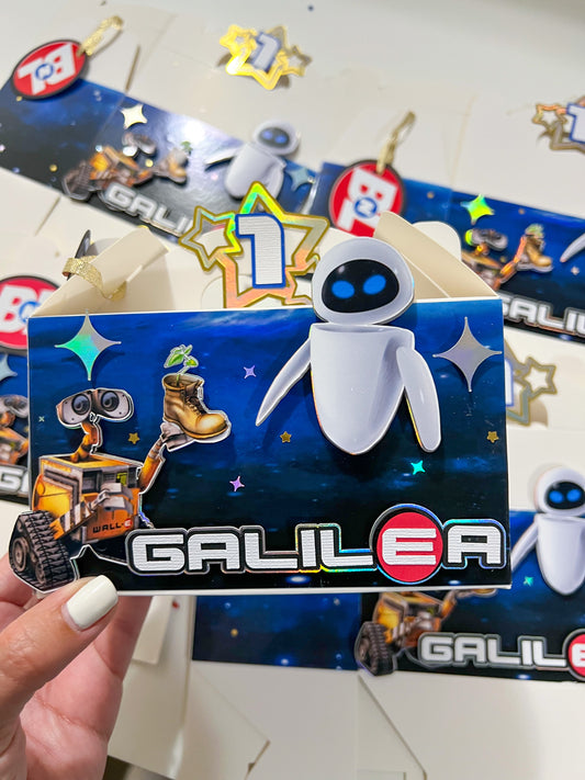 Wall-E Party Favor Box, Wall-E Inspired Gable Boxes, Goodie Bags