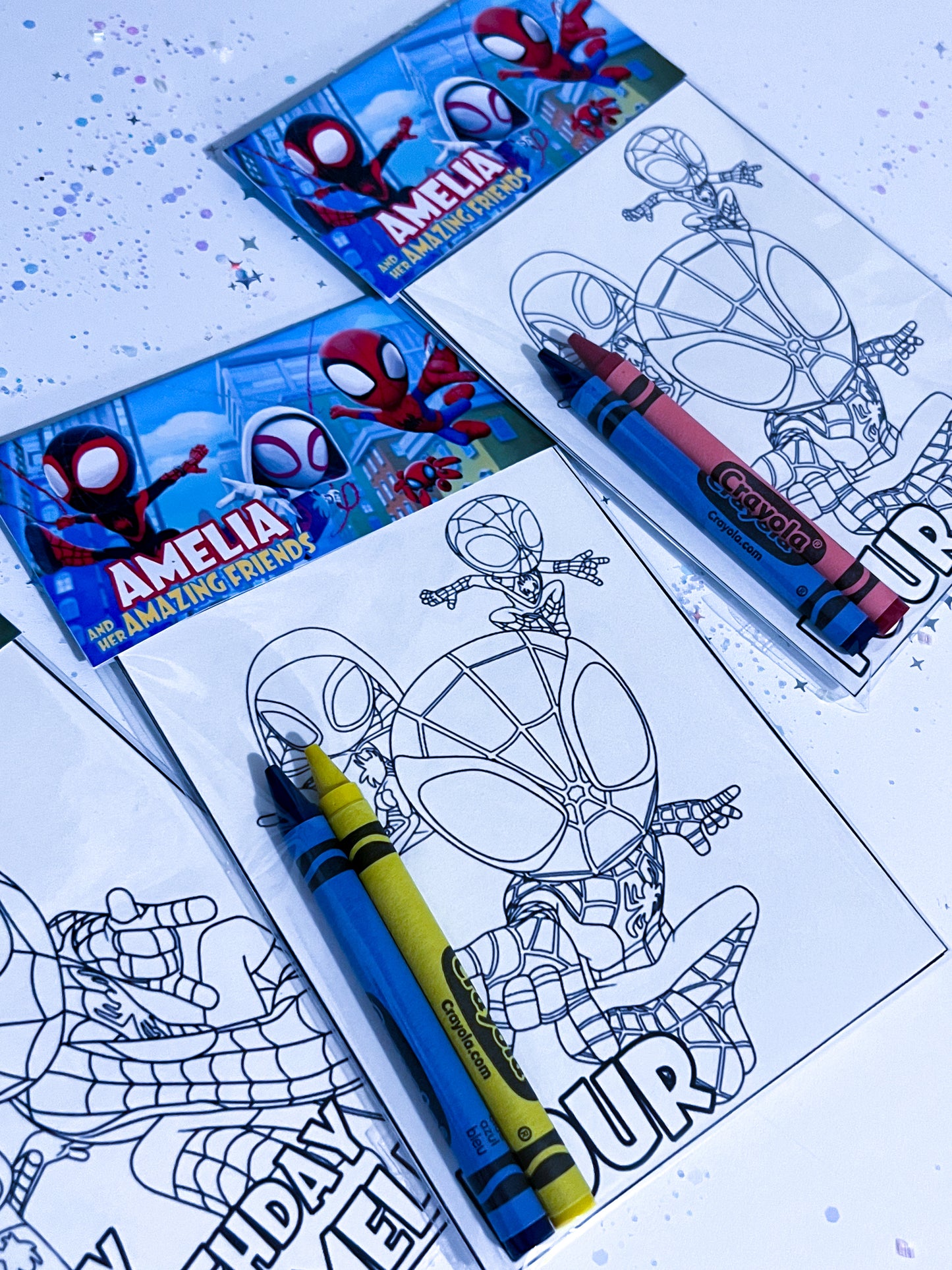 Spidey & His Amazing Friends Coloring Kits, Spidey Party Favors