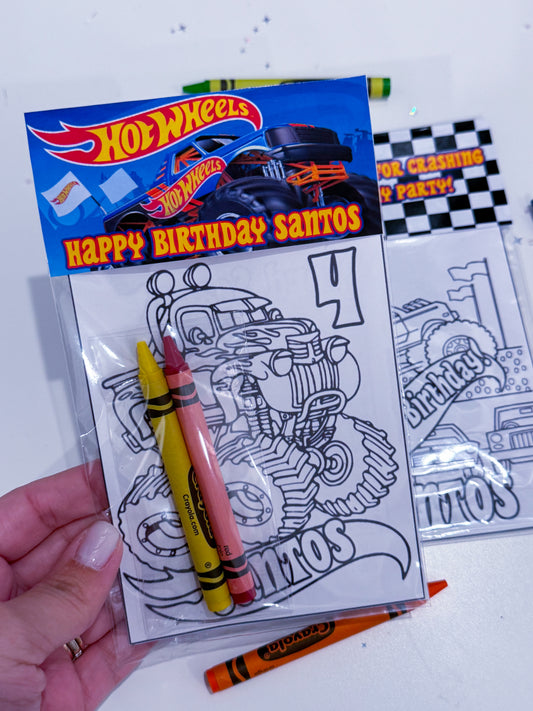 Monster Truck Coloring Kits, Monter Truck Party Favors