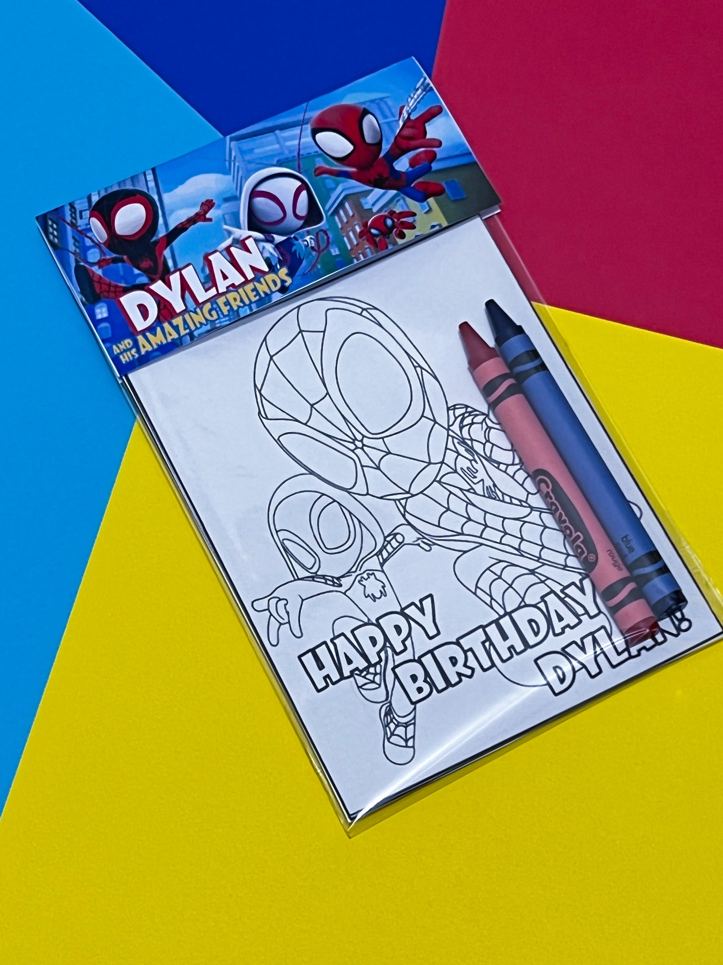 Spidey & His Amazing Friends Coloring Kits, Spidey Party Favors