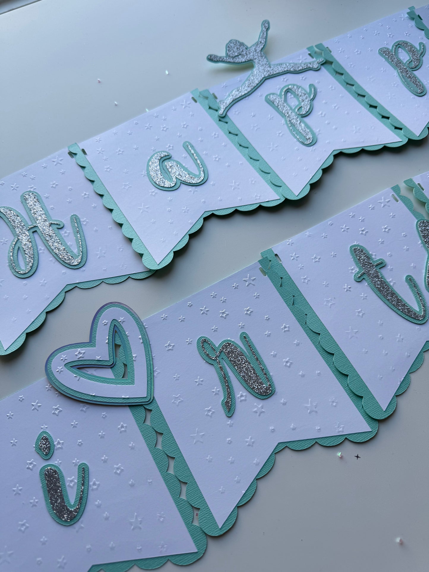 Mint Green/Blue Gymnastic Cake Topper, Gymnastic Birthday Party, Gymnastic Party