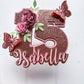 Rose Gold Cake Topper, Rose Gold and Pink Butterfly Cake Topper, Rose Gold Age and Name Cake Topper, Rose Gold Birthday Party