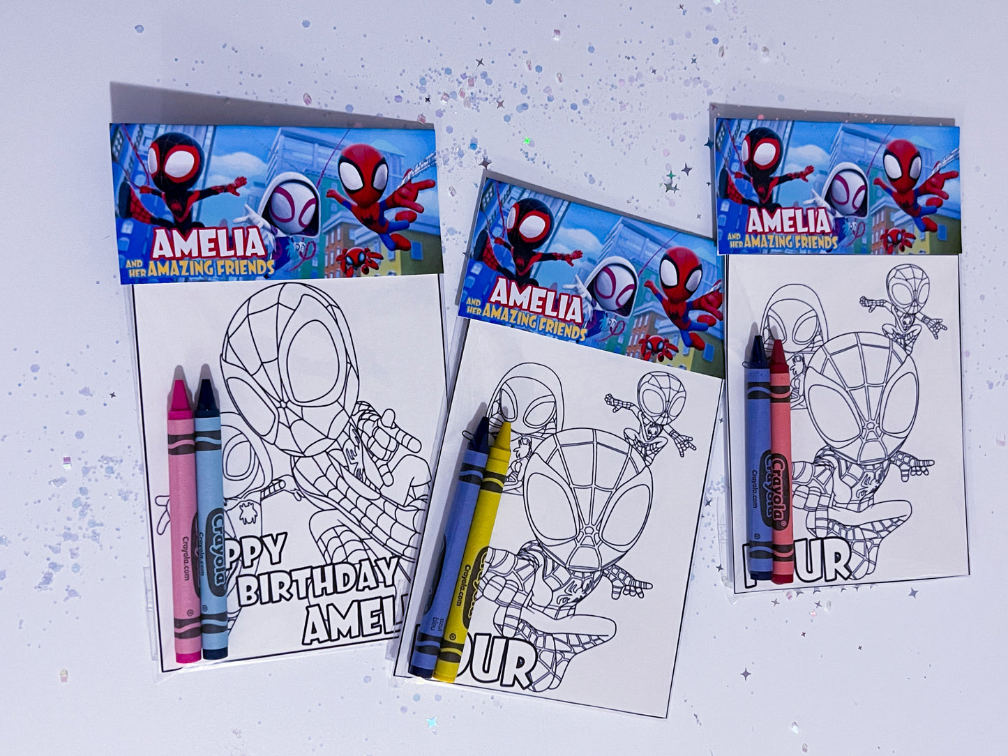 Spidey & His Amazing Friends Coloring Kits, Spidey Party Favors